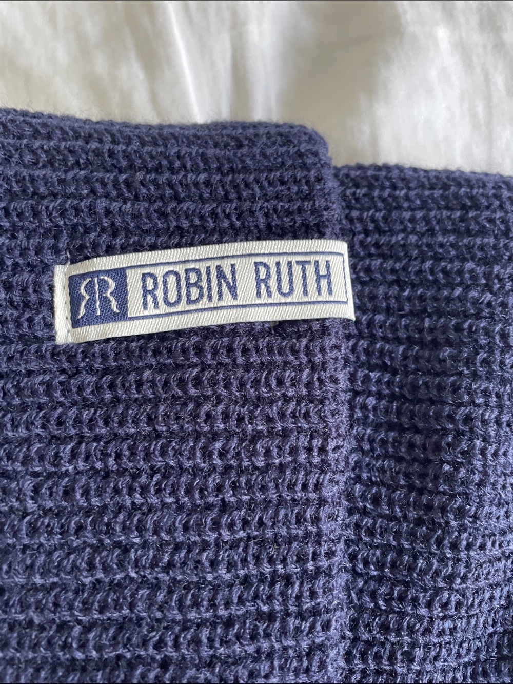 Robin Ruth Navy Ribbed Knit Beanie - Picture 3 of 6